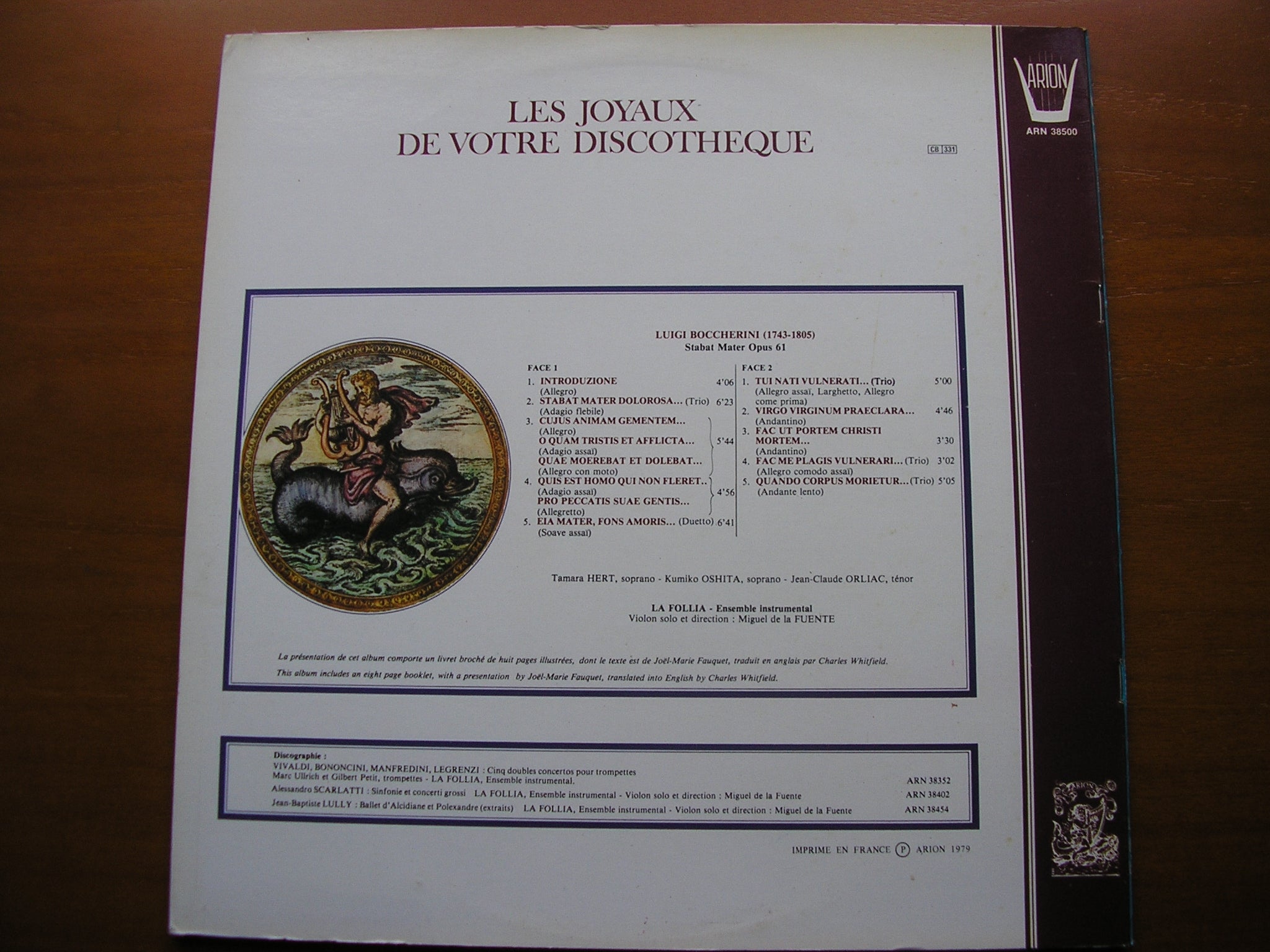 BOCCHERINI: STABAT MATER   SOLOISTS / LA FOLLIA / FUENTE      ARN 38500