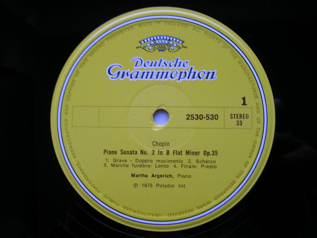 CHOPIN: SONATA No. 2 / SCHERZO No. 2 / GRANDE POLONAISE Op. 22      MARTHA ARGERICH    2530 530