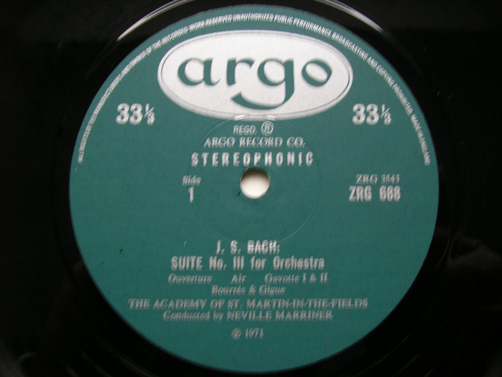 BACH: FOUR ORCHESTRAL SUITES  BWV 1066 - 1069      MARRINER / ASMIF    2LP     ZRG 687-8