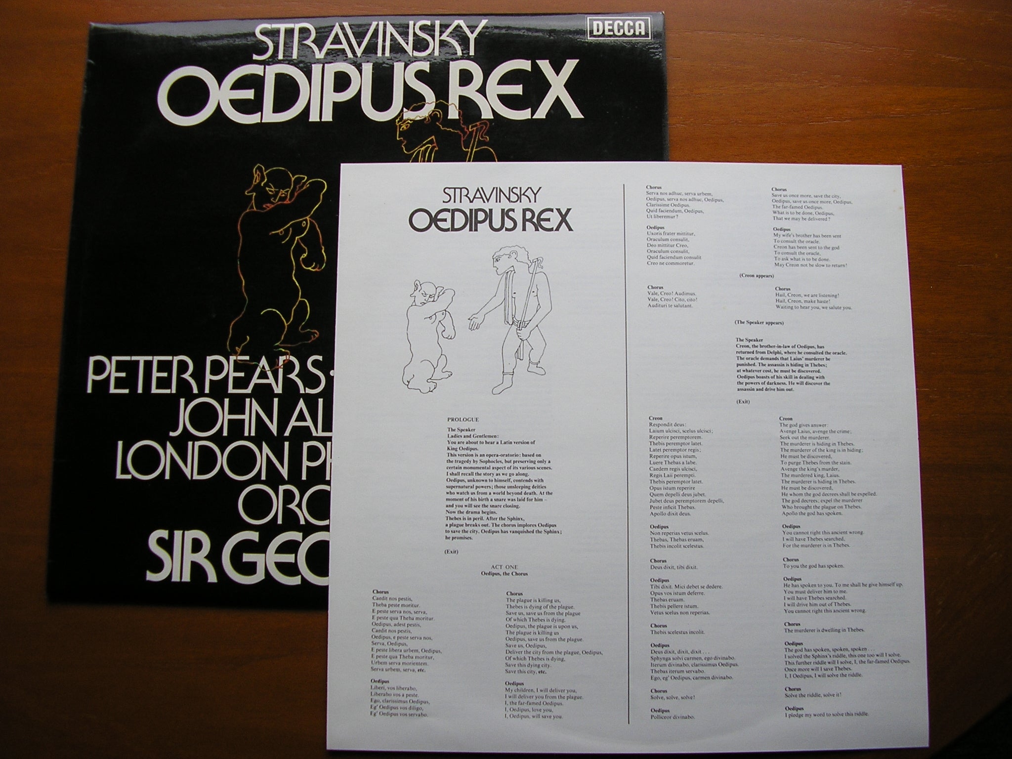 STRAVINSKY: OEDIPUS REX    SOLOISTS / LONDON PHILHARMONIC / SOLTI   SET 616