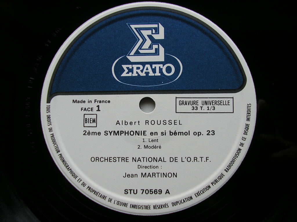 ROUSSEL: SYMPHONY No. 2 / POUR UNE FETE DE PRINTEMPS      MARTINON / FRENCH NATIONAL RADIO ORCHESTRA    STU 70569