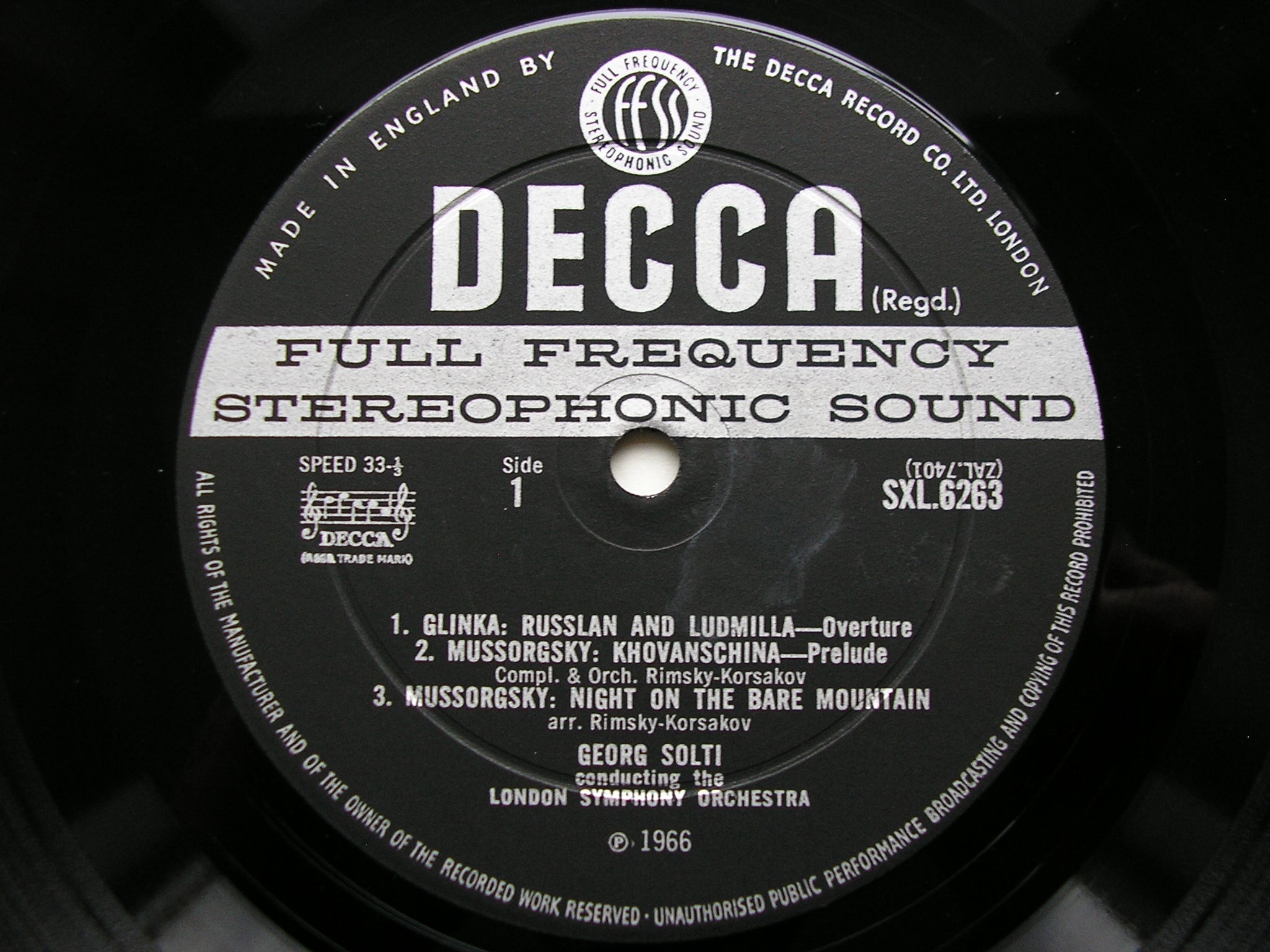 SXL 6263  ROMANTIC RUSSIA: GLINKA / BORODIN / MUSSORGSKY      SOLTI / LONDON SYMPHONY      ED2
