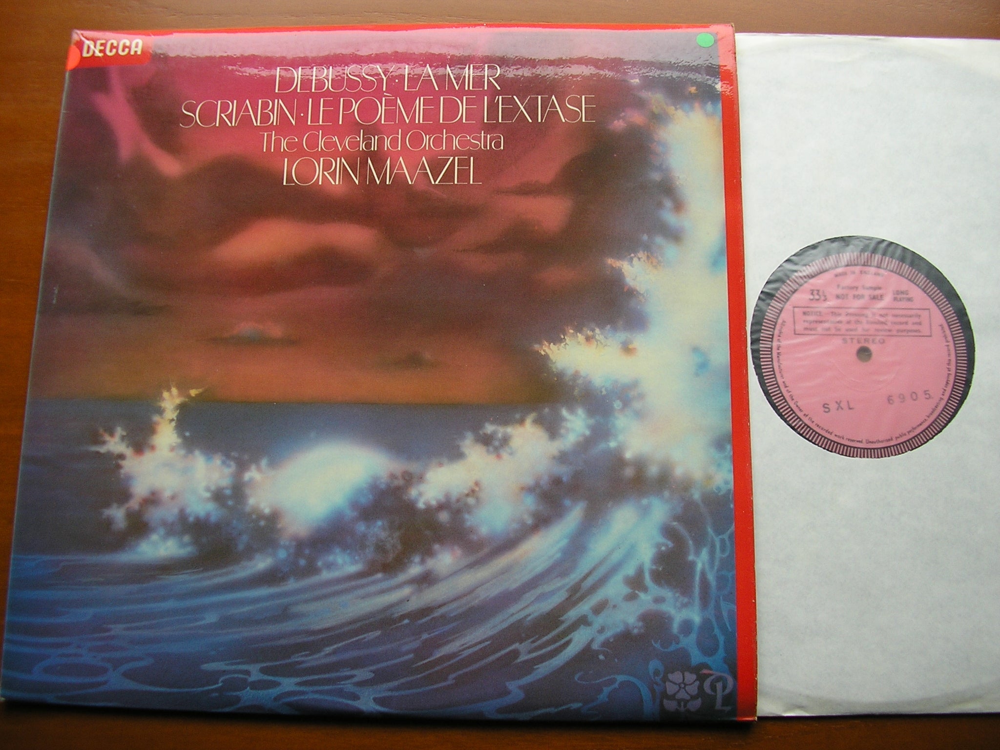 SXL 6905 DEBUSSY: LA MER / SCRIABIN: POEM OF ECSTASY MAAZEL / CLEVELAND ORCHESTRA