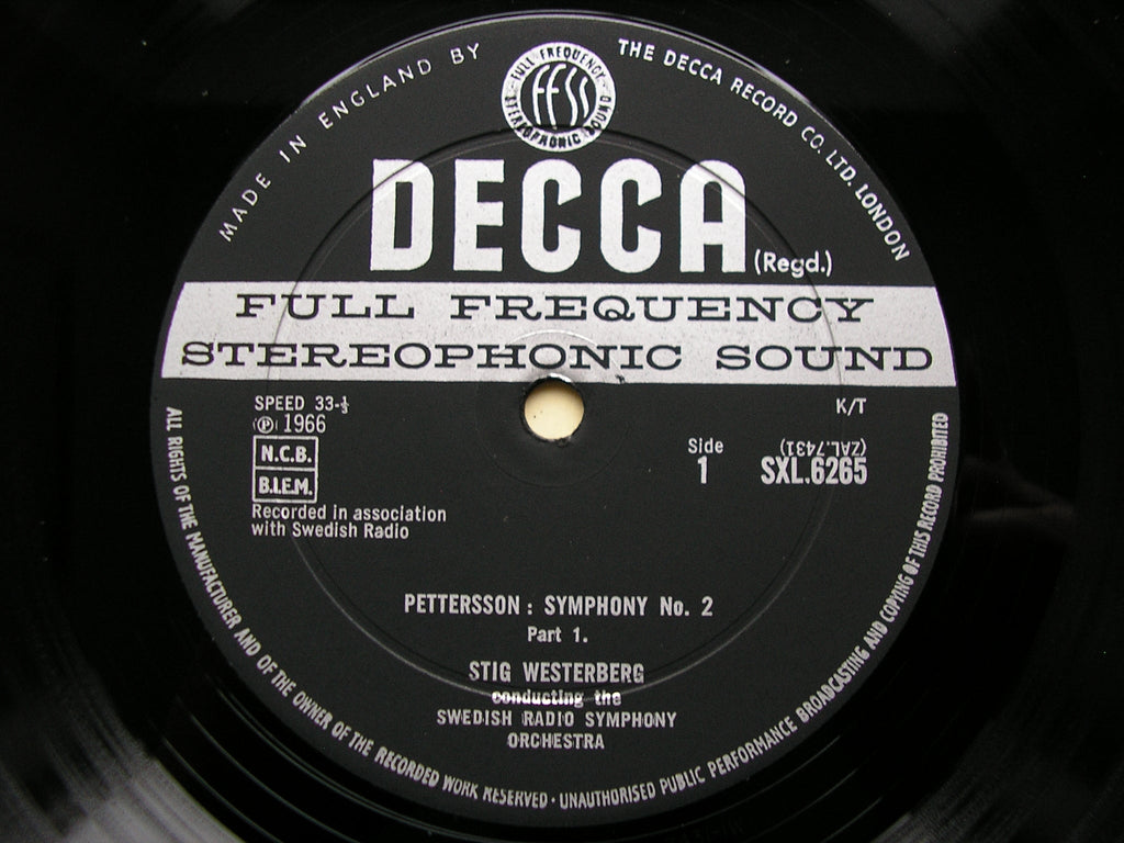 SXL 6265  PETTERSSON: SYMPHONY No. 6     WESTERBERG / SWEDISH RADIO ORCHESTRA     ED2