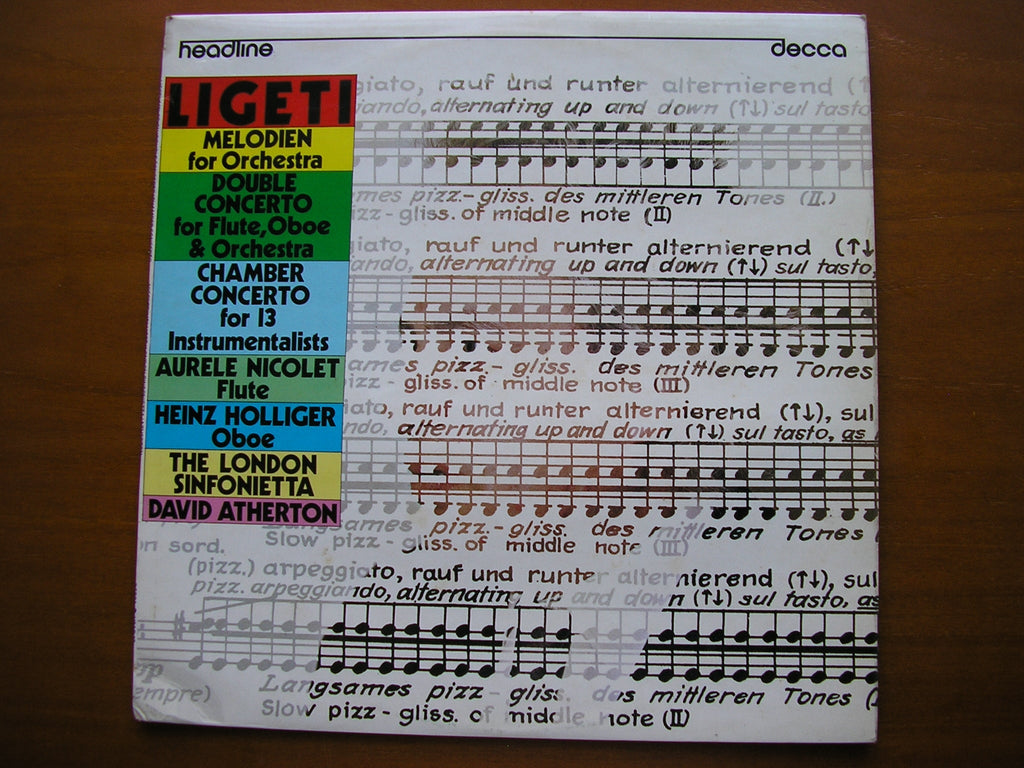 LIGETI: MELODIEN / DOUBLE CONCERTO / CHAMBER CONCERTO    SOLOISTS / LONDON SINONIETTA / ATHERTON     HEAD 12