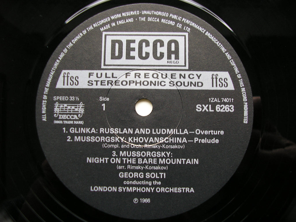 SXL 6263  ROMANTIC RUSSIA: GLINKA / BORODIN / MUSSORGSKY       SOLTI / LONDON SYMPHONY    ED4