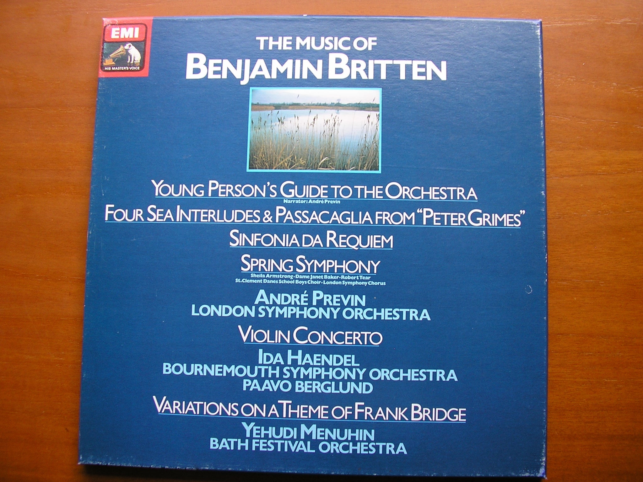 THE MUSIC OF BENJAMIN BRITTEN      PREVIN / HAENDEL / BERGLUND / LSO / BSO     3LP     SLS 5266