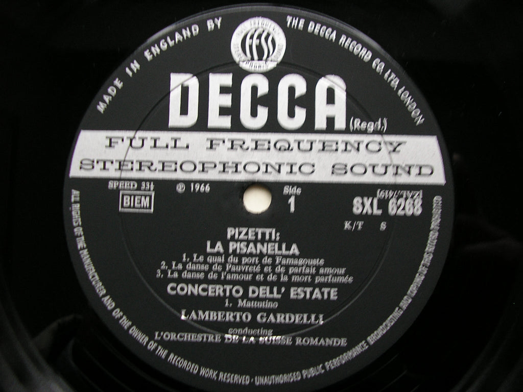 SXL 6268  PIZZETTI: LA PISANELLA / CONCERTO DELL'ESTATE      GARDELLI /SUISSE ROMANDE    ED2