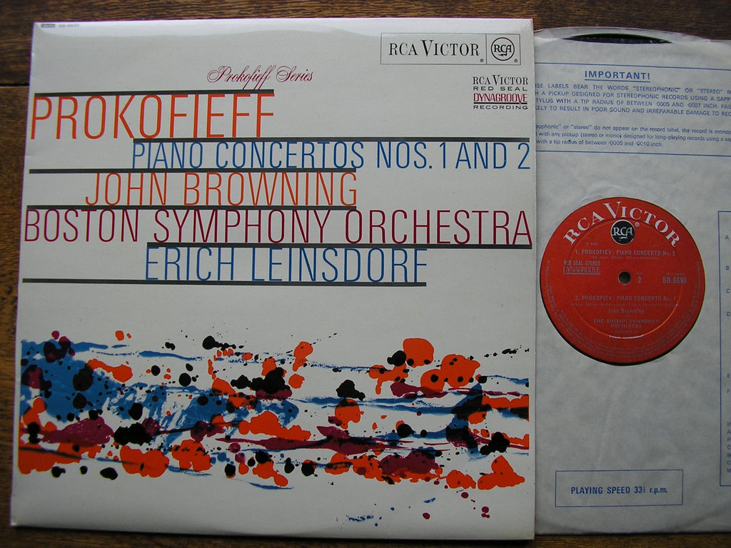 PROKOFIEV: PIANO CONCERTOS Nos. 1 & 2  BROWNING / BOSTON SYMPHONY / LEINSDORF   SB 6690