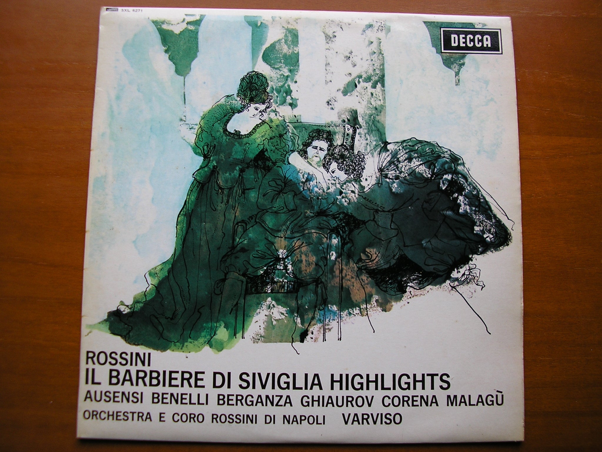 SXL 6271  ROSSINI: THE BARBER OF SEVILLE    excerpts      SOLOISTS / ROSSINI ORCHESTRA OF NAPLES / VARVISO     ED2
