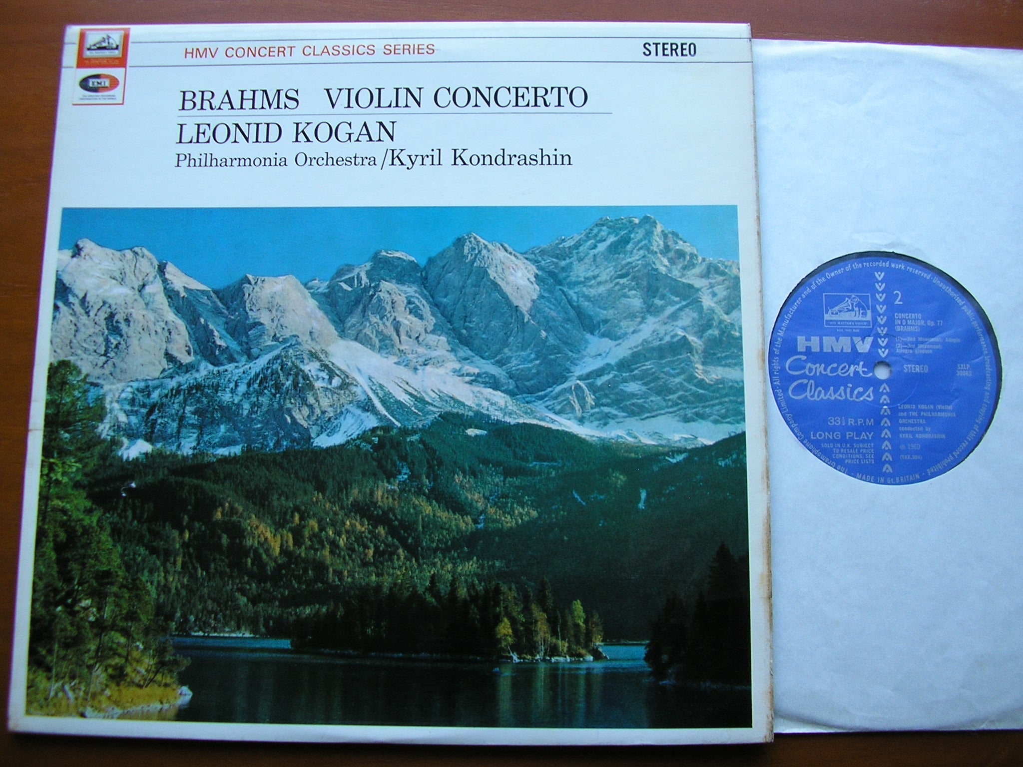 SXLP 30063 BRAHMS: VIOLIN CONCERTO KOGAN / PHILHARMONIA / KONDRASHIN