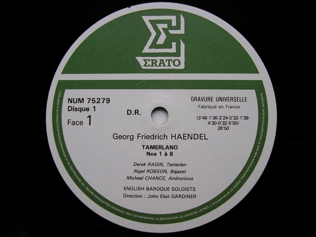 HANDEL:  TAMERLANO (1724)    SOLOISTS / ENGLISH BAROQUE SOLOISTS / GARDINER    3LP    NUM 75278