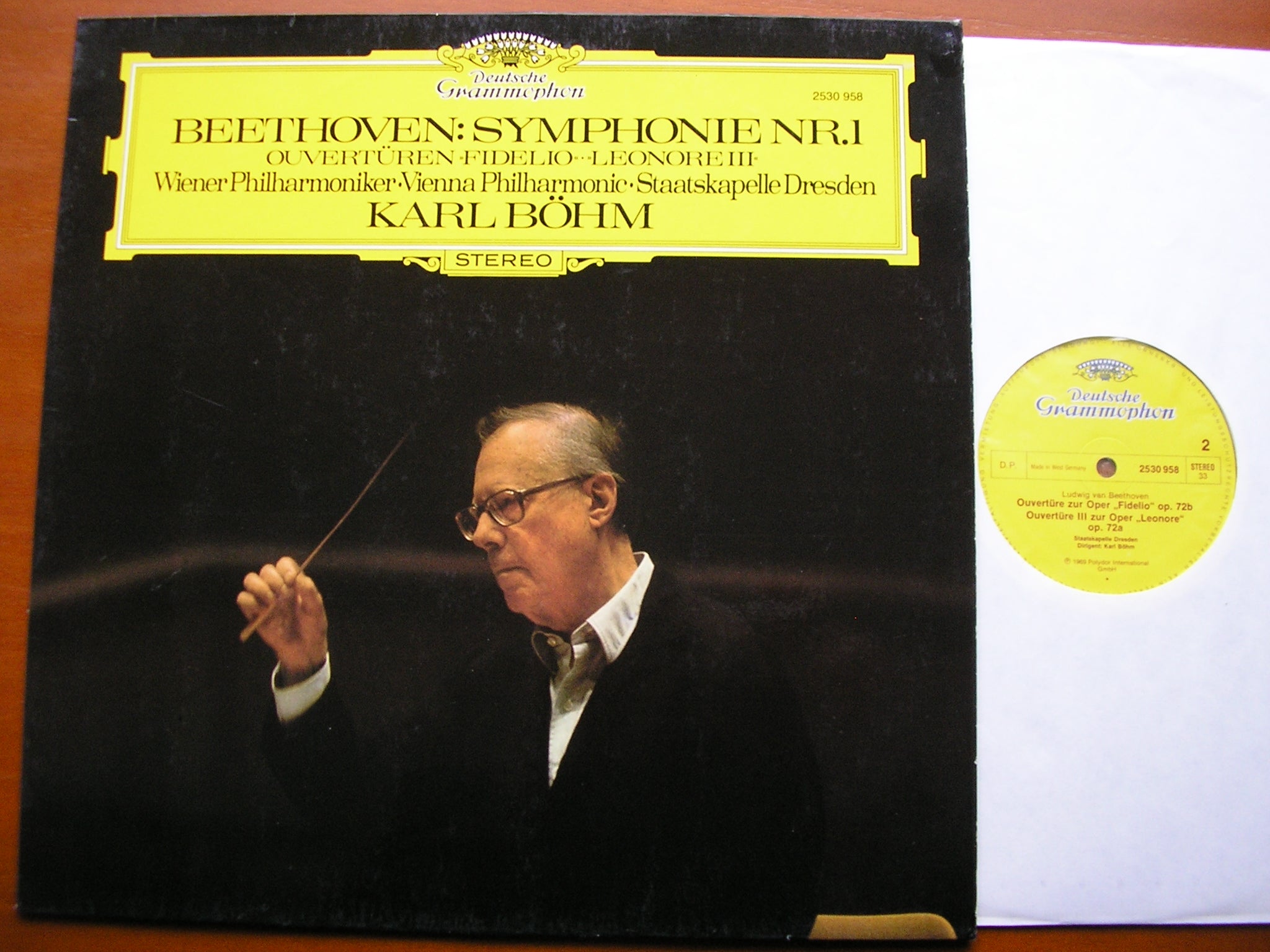 BEETHOVEN: SYMPHONY No. 1 / TWO OVERTURES    BOHM / VIENNA PHILHARMONIC / DRESDEN STATE ORCHESTRA   2530 958