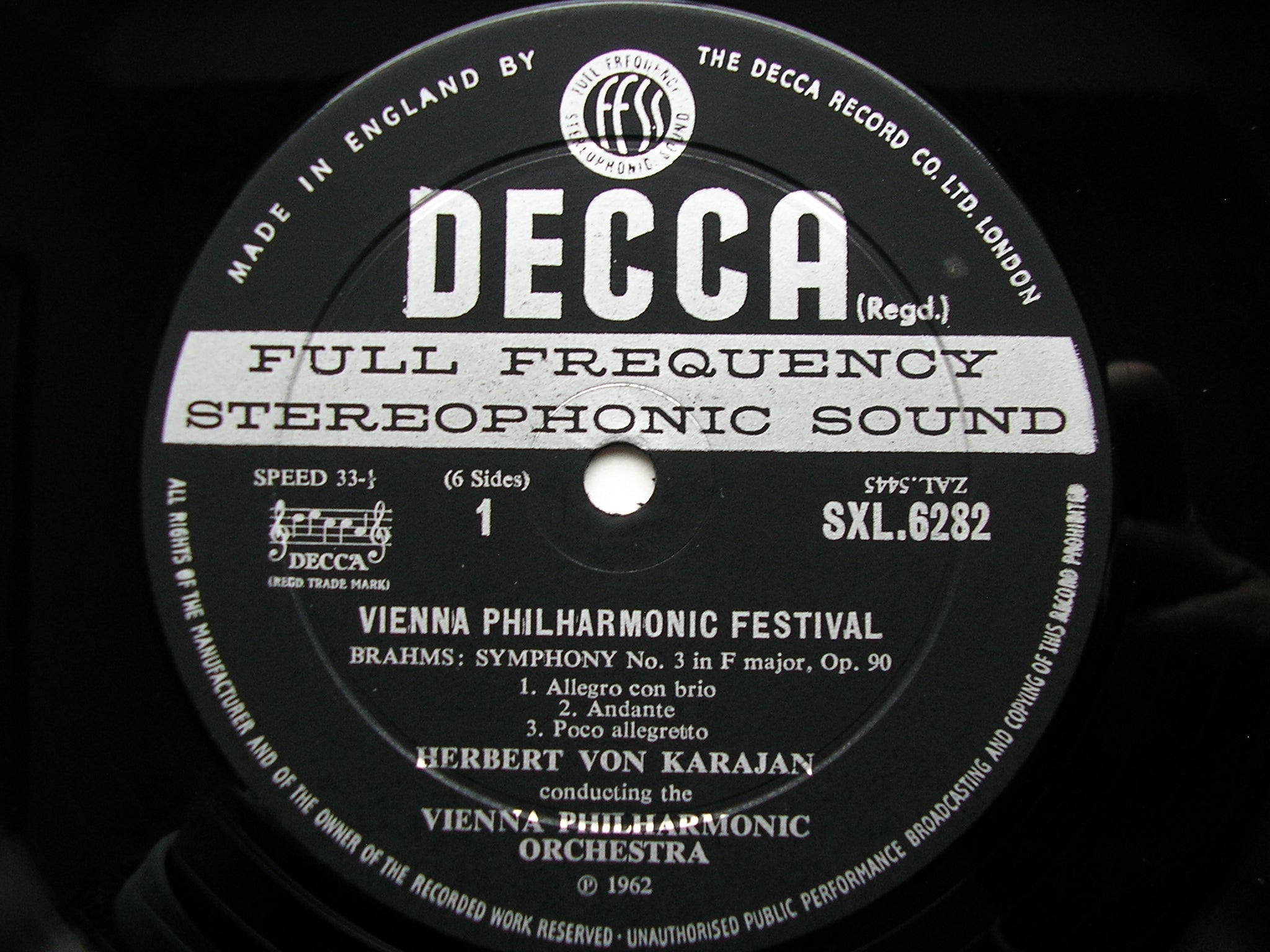 SXL 6282 / 4  VIENNA PHILHARMONIC FESTIVAL: BRAHMS / STRAUSS / MOZART / HAYDN      KARAJAN   3LP    ED2
