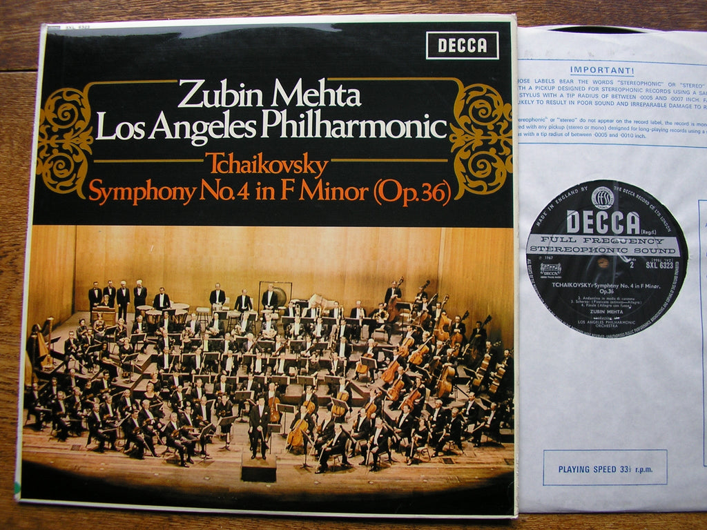 SXL 6323 TCHAIKOVSKY: SYMPHONY No. 4 MEHTA / LOS ANGELES PHILHARMONIC
