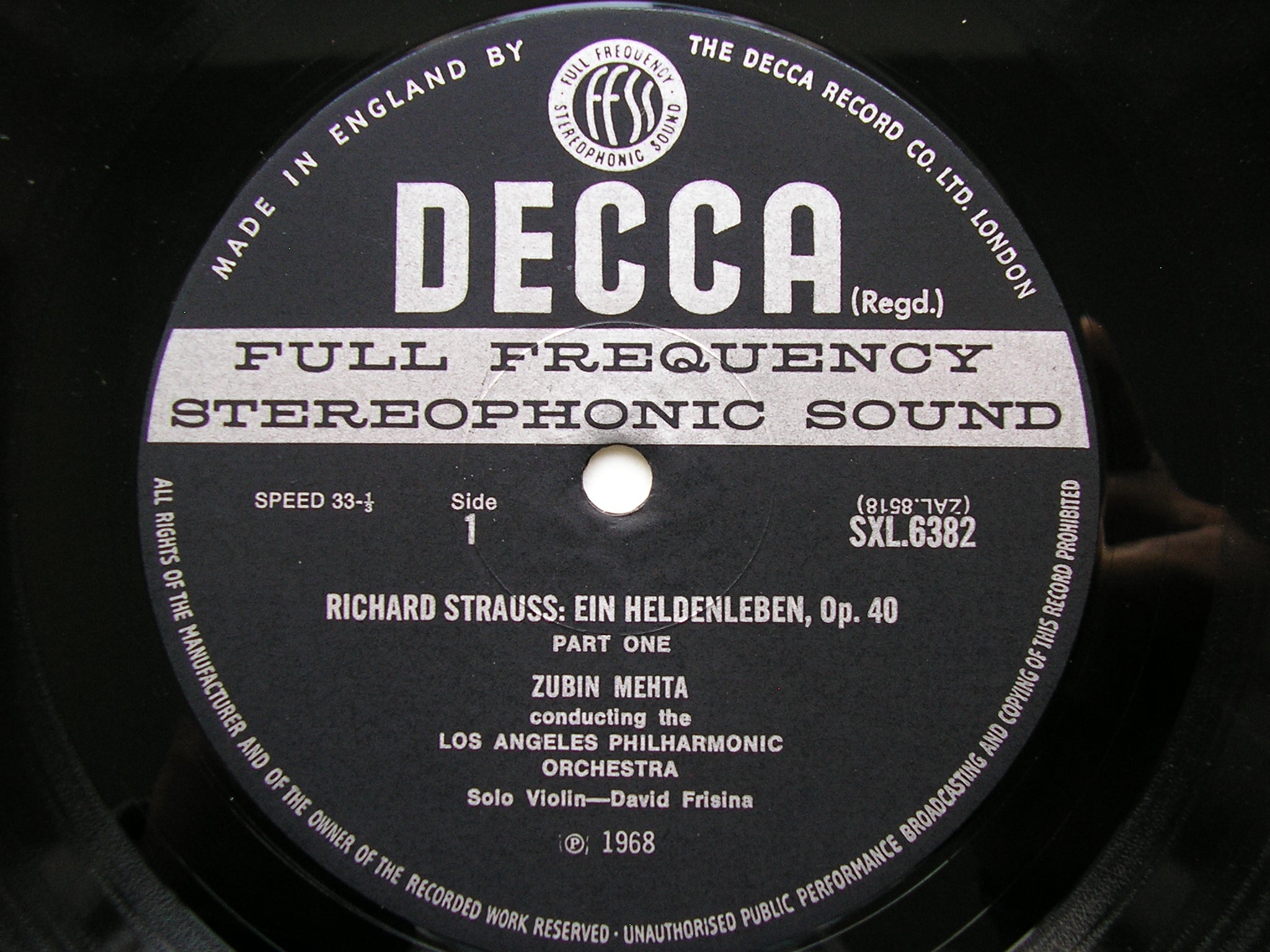 SXL 6382 STRAUSS: EIN HEDENLEBEN      MEHTA / LOS ANGELES PHILHARMONIC    ED3