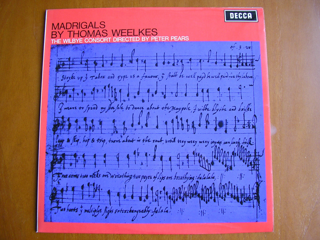 SXL 6384 WEELKES: MADRIGALS      THE WILBYE CONSORT / PEARS      ED3