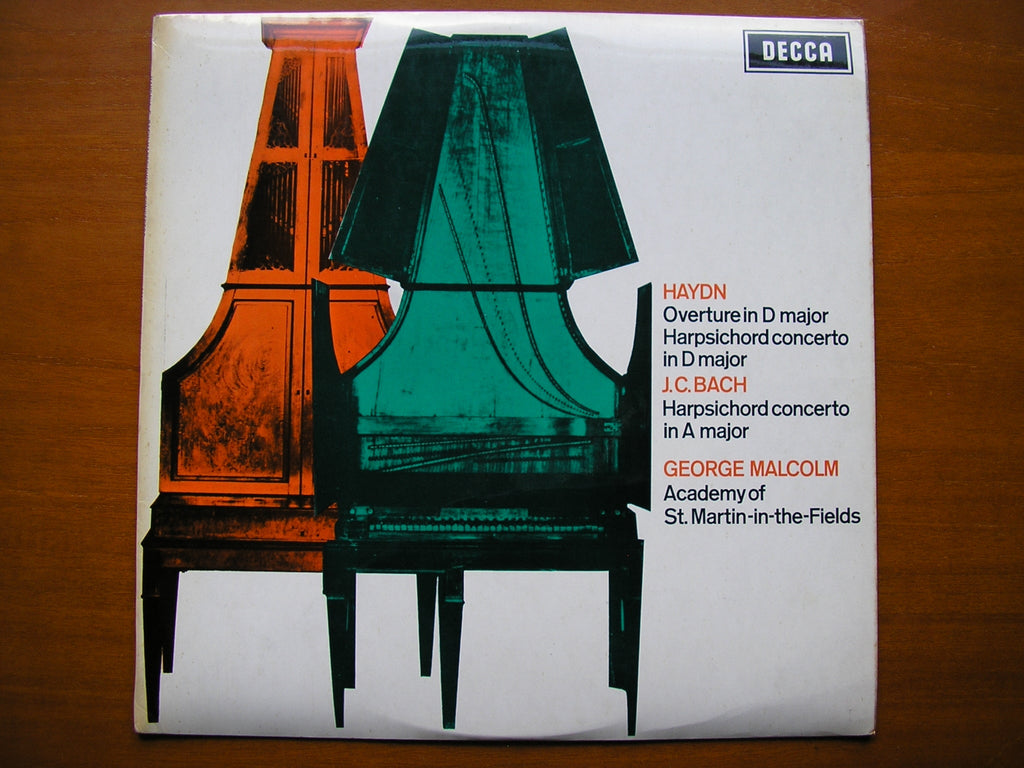 SXL 6385 HAYDN & JC BACH: HARPSICHORD CONCERTOS / OVERTURE in D    MALCOLM / ASMIF / MARRINER     ED3