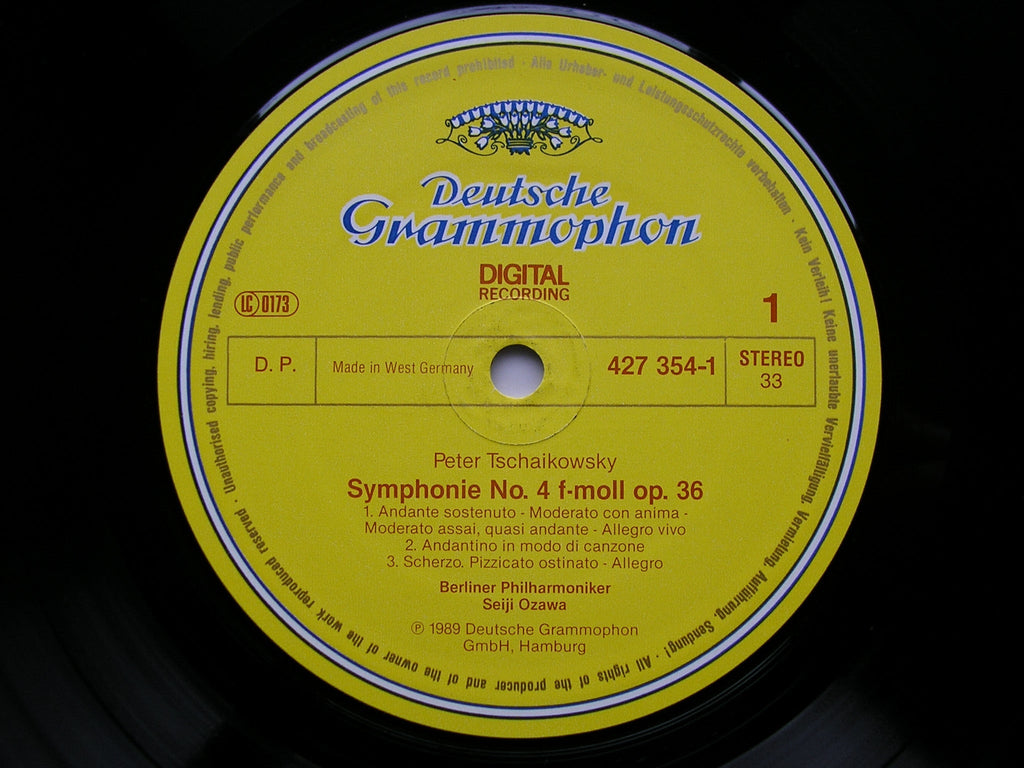 TCHAIKOVSKY: SYMPHONY No. 4  OZAWA / BERLIN PHILHARMONIC  427 354