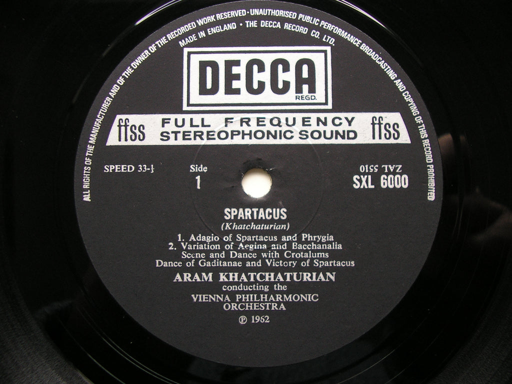 SXL 6000  KHACHATURIAN: SPARTACUS / GAYANEH    KHACHATURIAN / VIENNA PHILHARMONIC      ED4