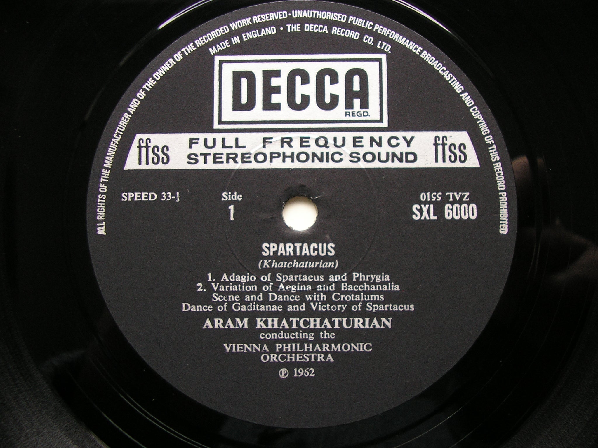 SXL 6000  KHACHATURIAN: SPARTACUS / GAYANEH    KHACHATURIAN / VIENNA PHILHARMONIC      ED4