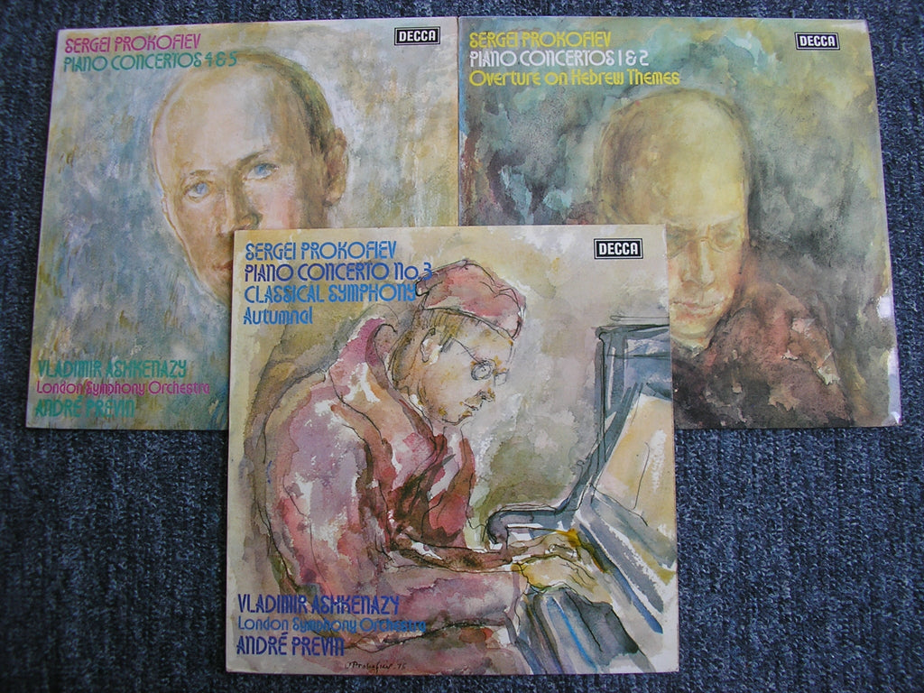 SXL 6767/69 PROKOFIEV: THE FIVE PIANO CONCERTOS / CLASSICAL SYMPHONY / AUTUMNAL   ASHKENAZY / LONDON SYMPHONY / PREVIN    3 LP