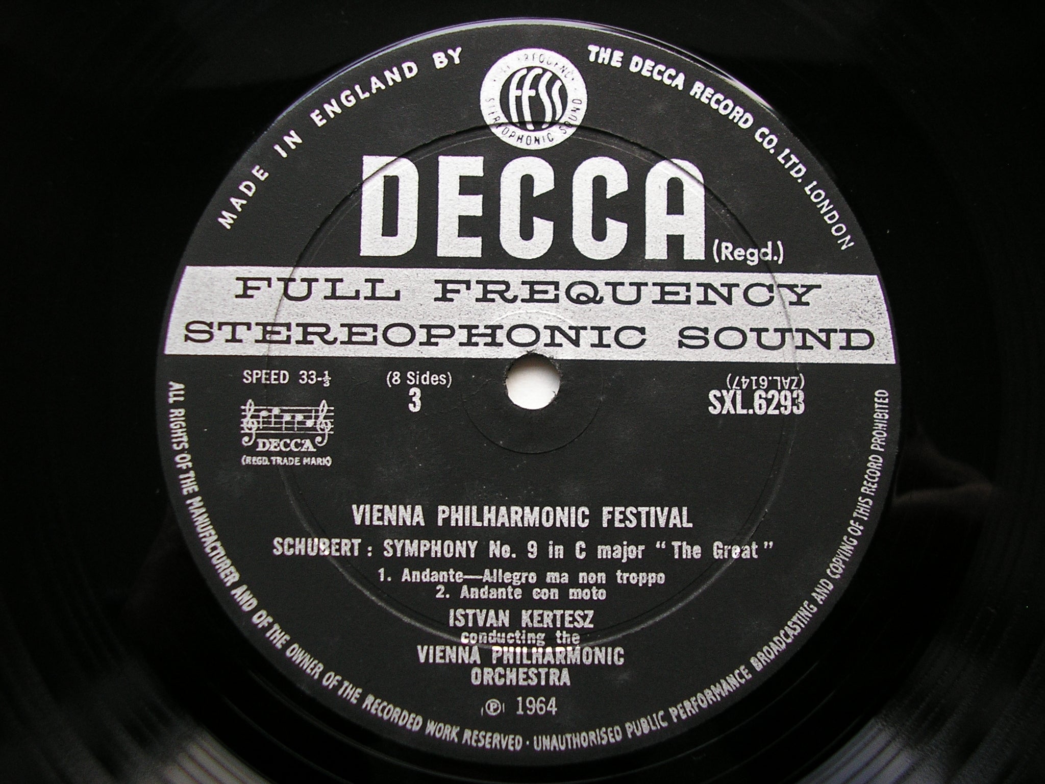 SXL 6292 / 5  VIENNA PHILHARMONIC FESTIVAL: WAGNER / SIBELIUS / SCHUBERT / BEETHOVEN    4LP     ED2