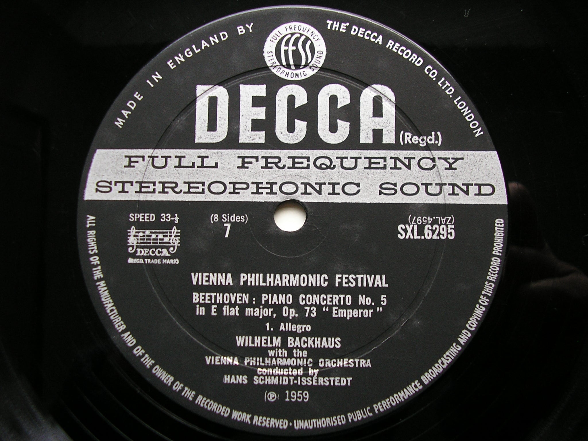 SXL 6292 / 5  VIENNA PHILHARMONIC FESTIVAL: WAGNER / SIBELIUS / SCHUBERT / BEETHOVEN    4LP     ED2
