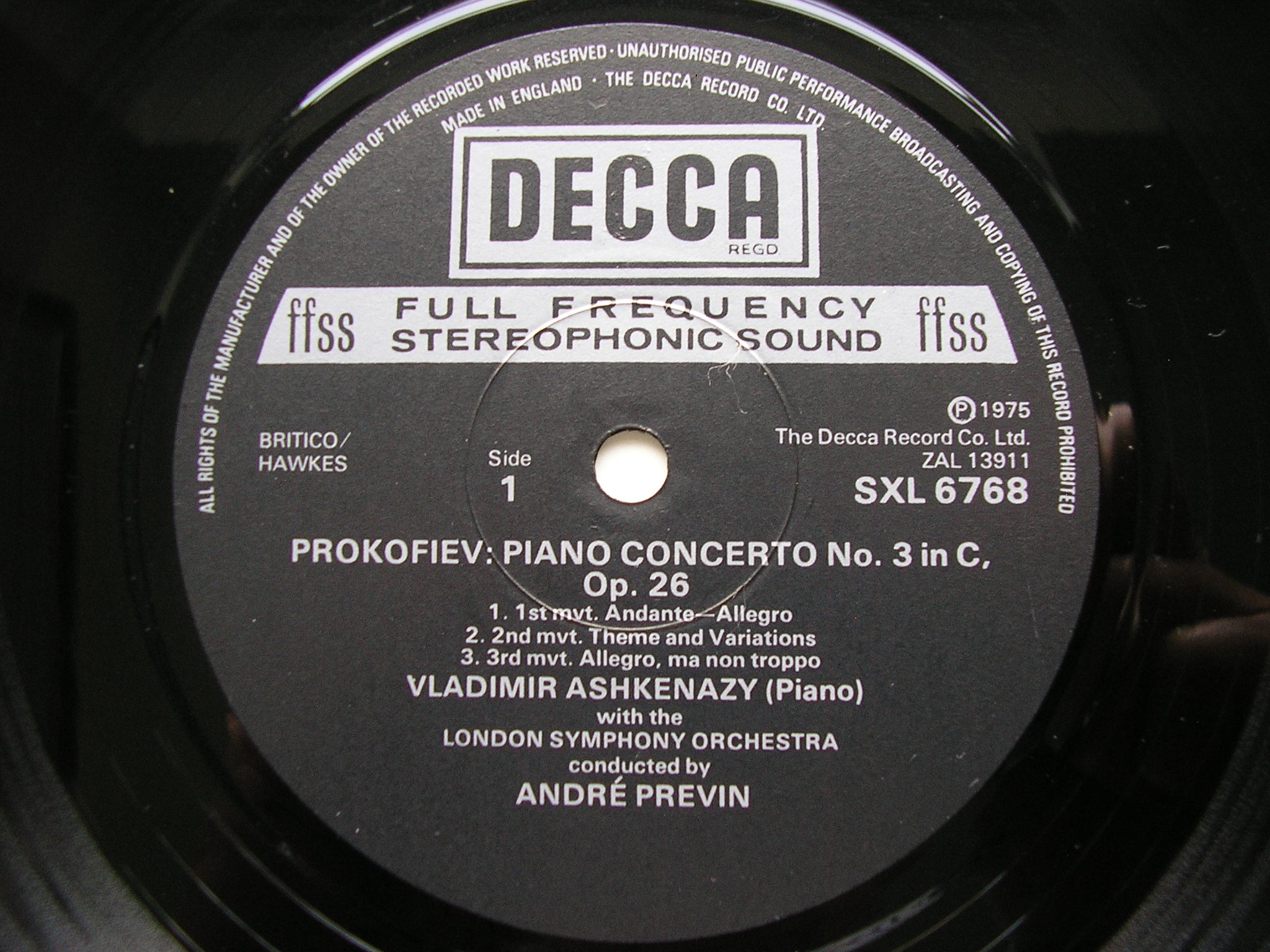 SXL 6767/69 PROKOFIEV: THE FIVE PIANO CONCERTOS / CLASSICAL SYMPHONY / AUTUMNAL   ASHKENAZY / LONDON SYMPHONY / PREVIN    3 LP