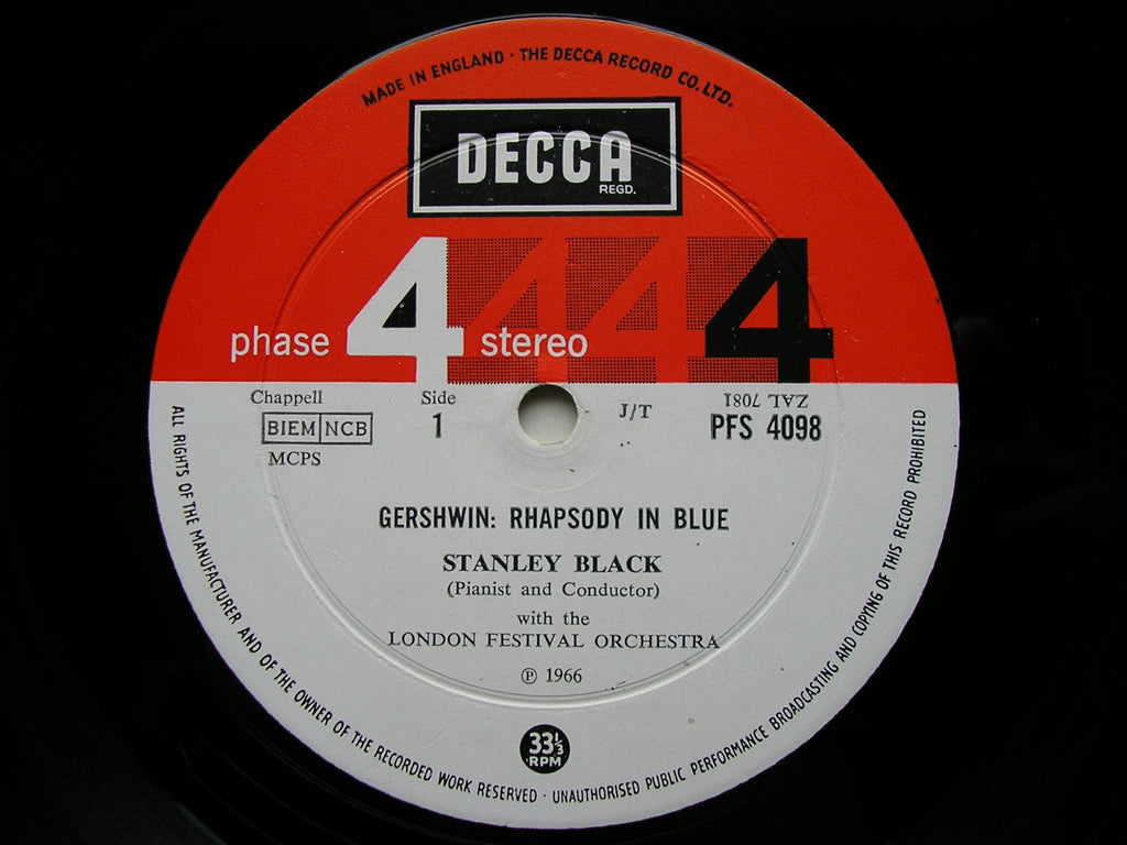 GERSHWIN: RHAPSODY IN BLUE / AN AMERICAN IN PARIS  BLACK / LONDON FESTIVAL ORCHESTRA  PFS 4098