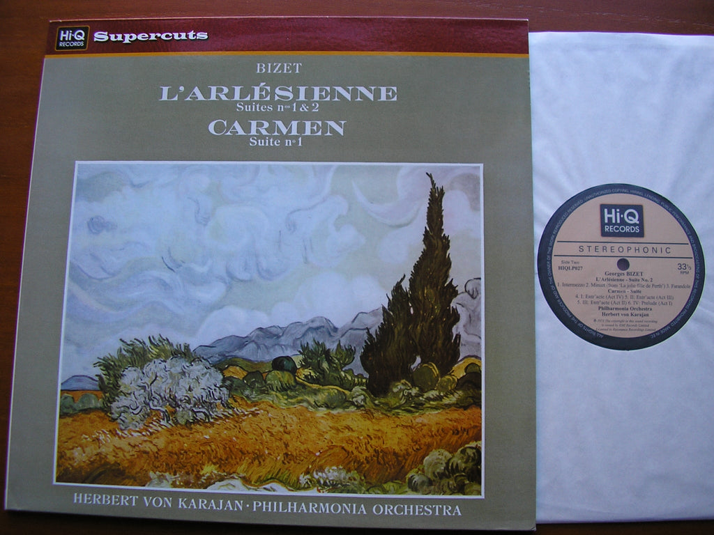 BIZET: L'ARLESIENNE Suites Nos. 1 & 2 / CARMEN Suite No. 1    KARAJAN / PHILHARMONIA   HIQLP027