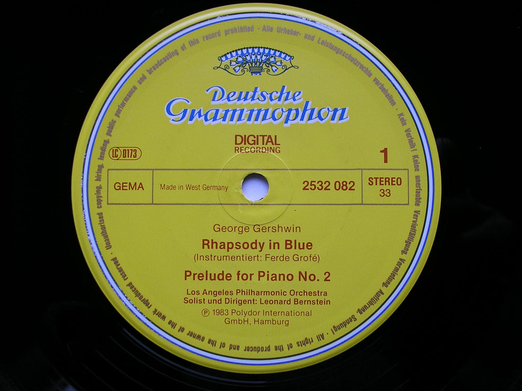 GERSHWIN: RHAPSODY IN BLUE / BERNSTEIN: WEST SIDE STORY- SYMPHONIC DANCES   BERNSTEIN / LOS ANGELES PHILHARMONIC   2532 082