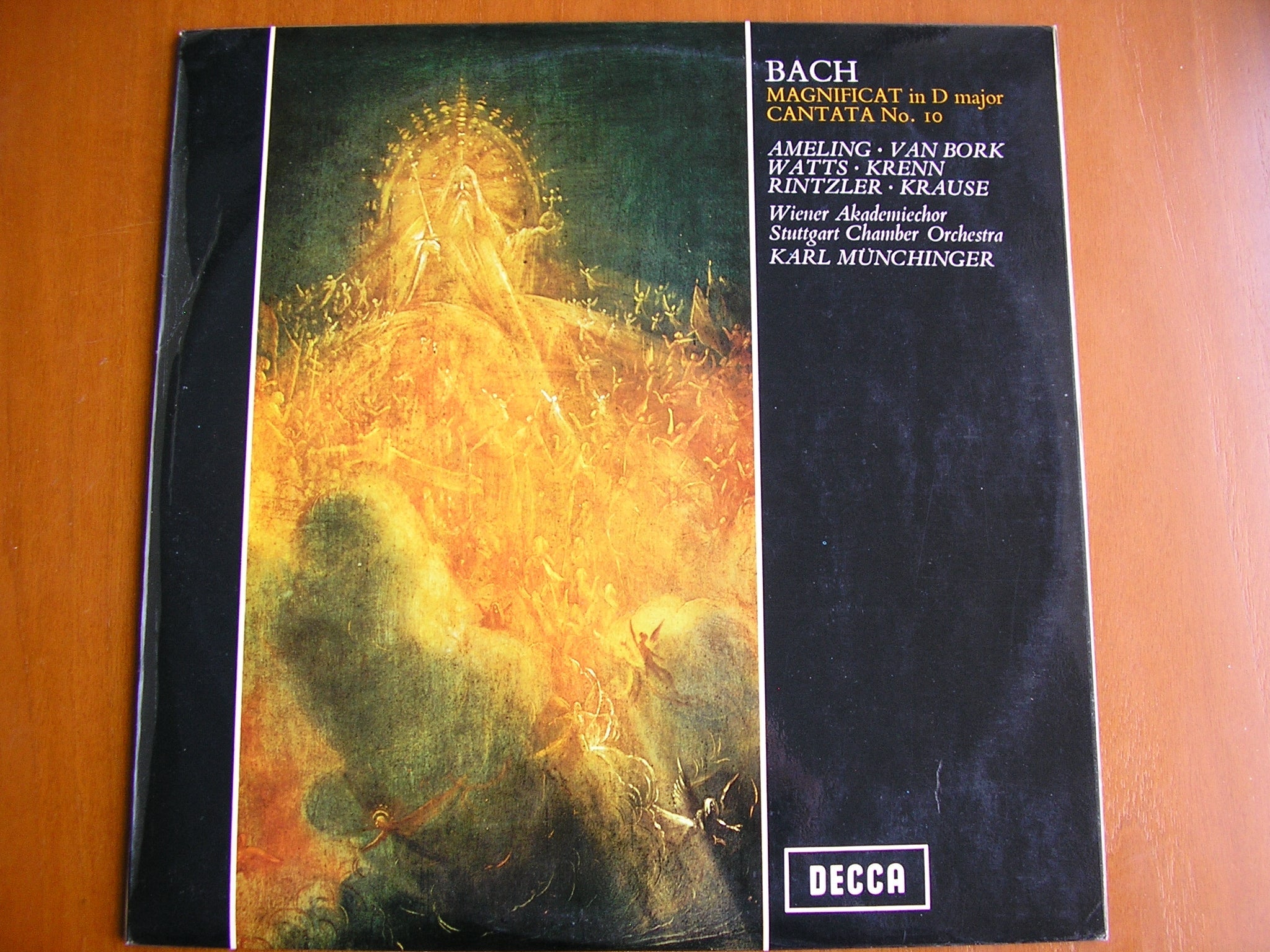 SXL 6400 BACH: MAGNIFICAT in D / CANTATA No. 10      SOLOISTS / STUTTGART CHAMBER ORCHESTRA / MUNCHINGER     ED3