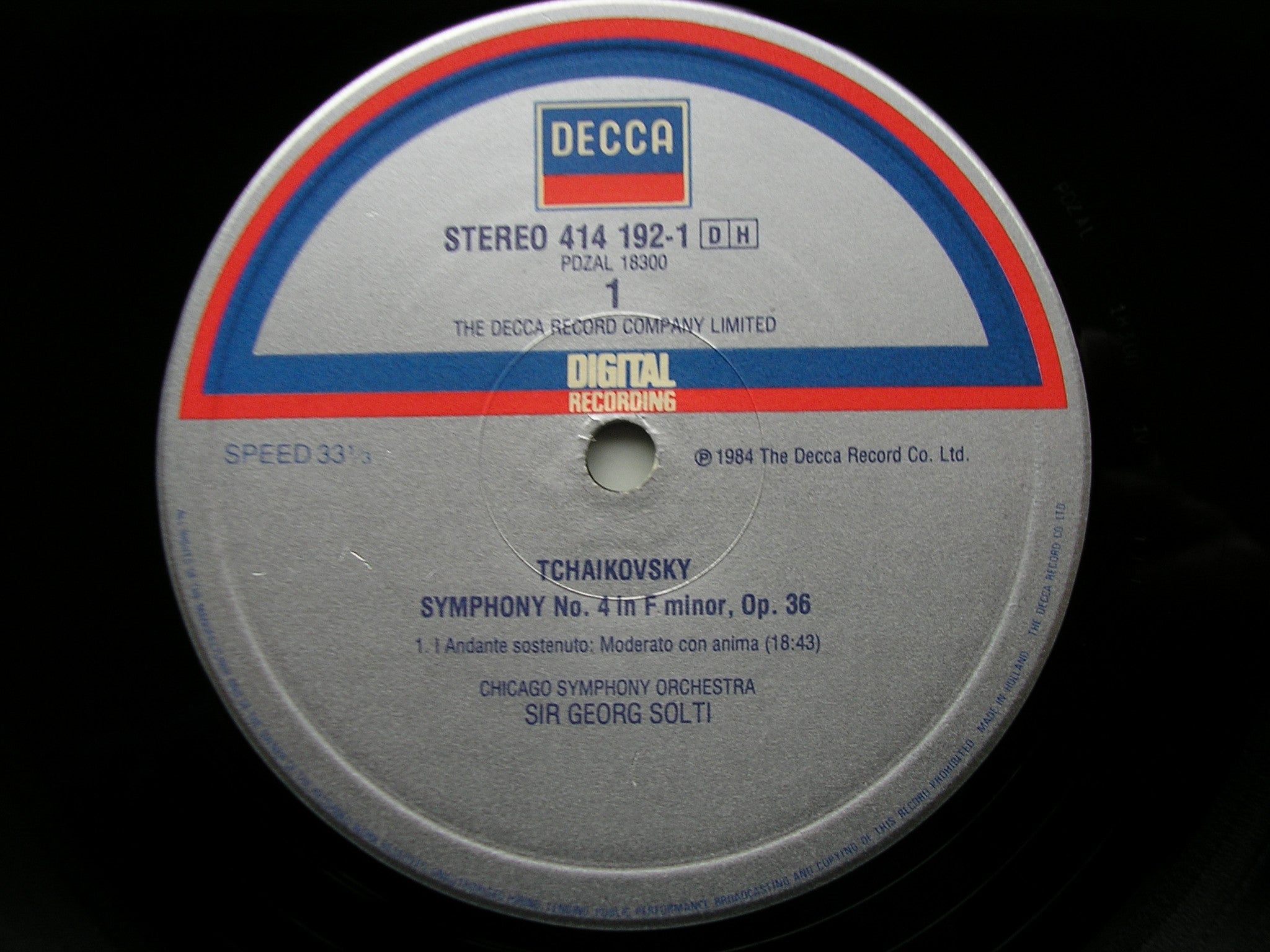 TCHAIKOVSKY: SYMPHONY No. 4    SOLTI / CHICAGO SYMPHONY   414 192