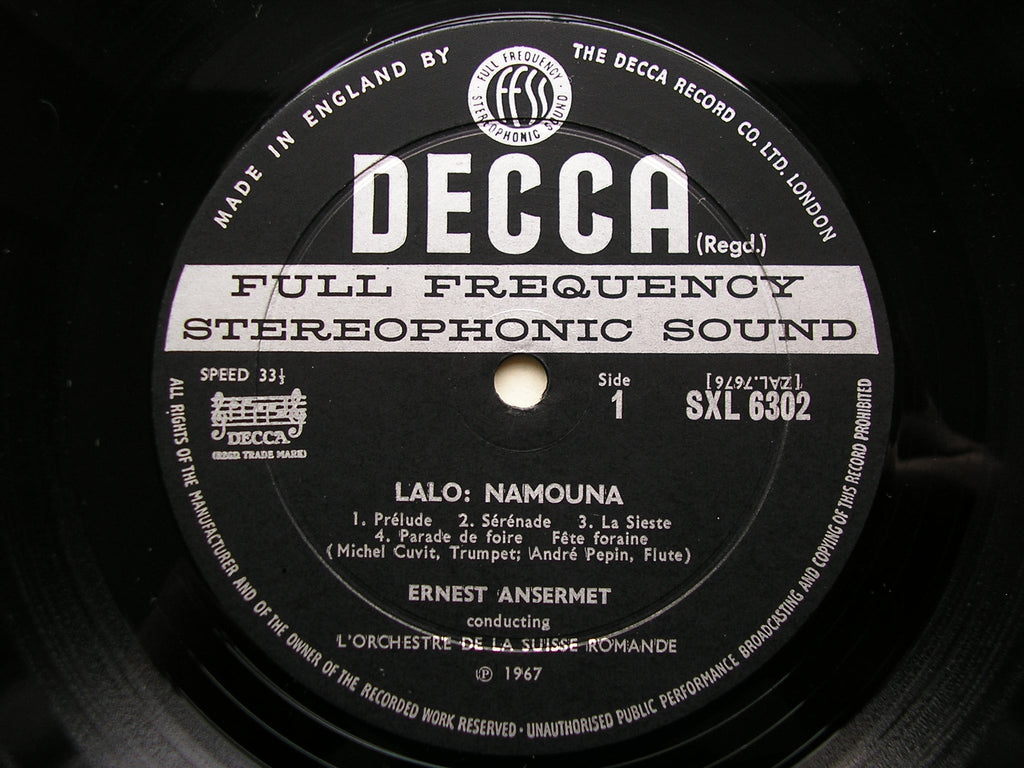 SXL 6302  ANSERMET CONDUCTS LALO      SUISSE ROMANDE   ED2