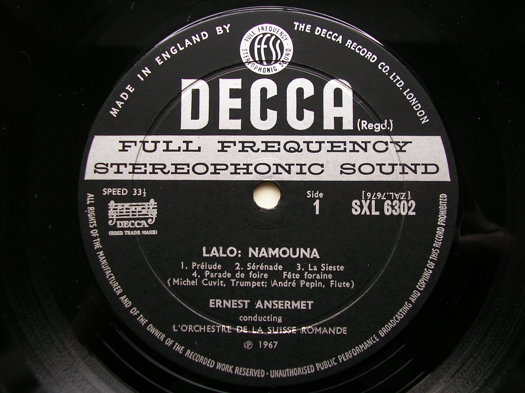 SXL 6302  ANSERMET CONDUCTS LALO      SUISSE ROMANDE   ED2
