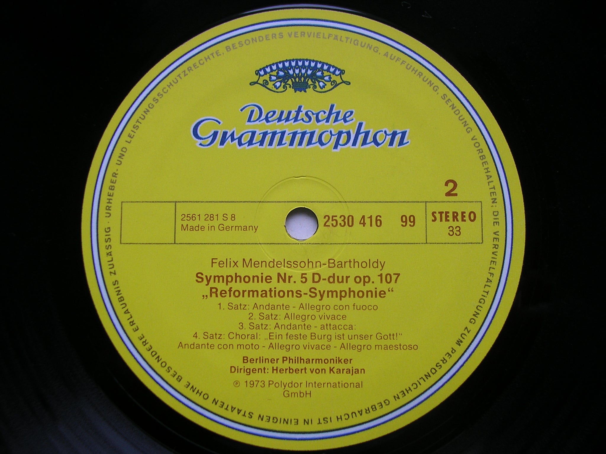 MENDELSSOHN: THE FIVE SYMPHONIES / OVERTURE The Hebrides    KARAJAN / BERLIN PHILHARMONIC    4 LP