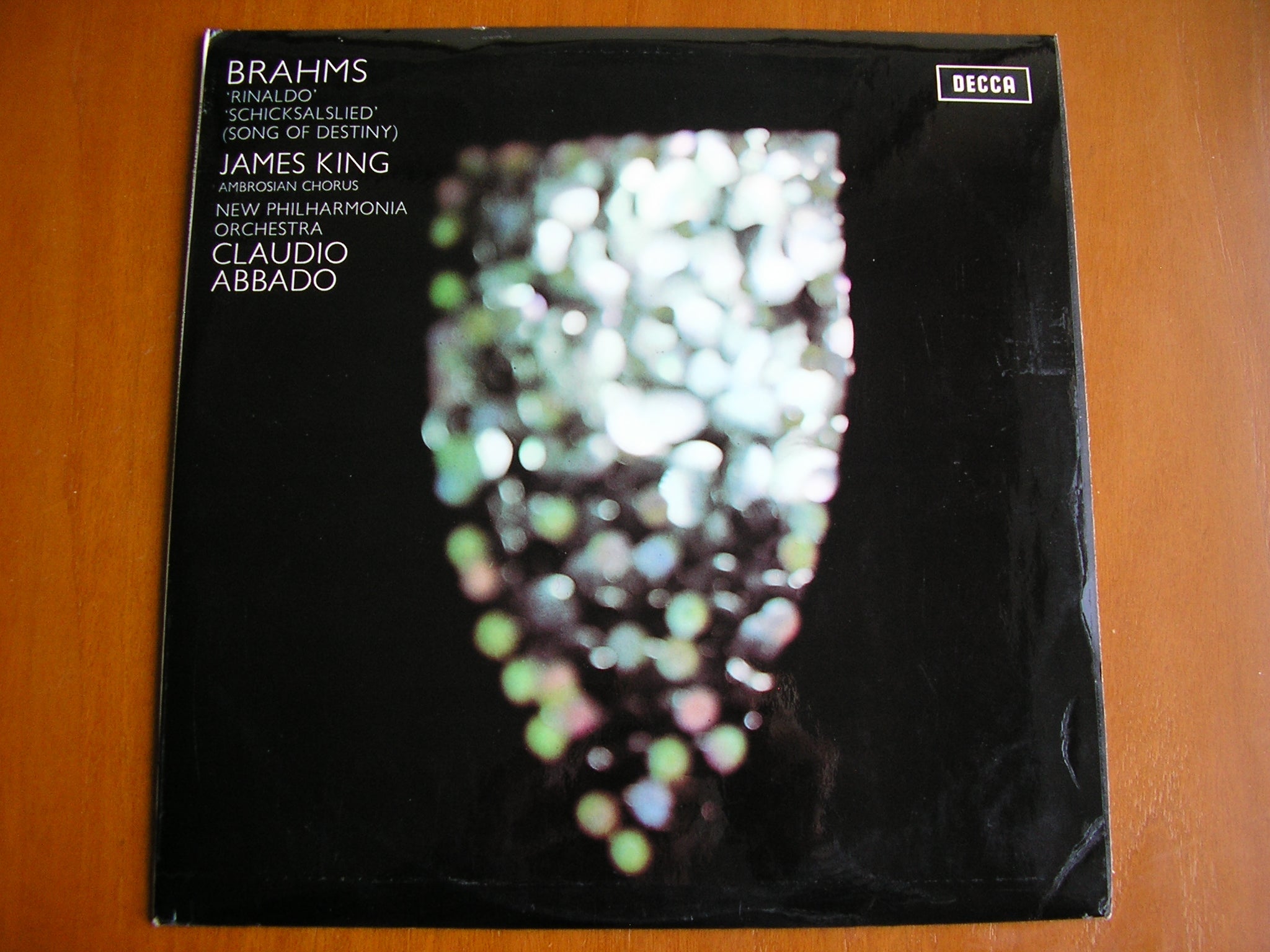 SXL 6386 BRAHMS: RINALDO / SONG OF DESTINY     KING / NEW PHILHARMONIA / ABBADO       ED3