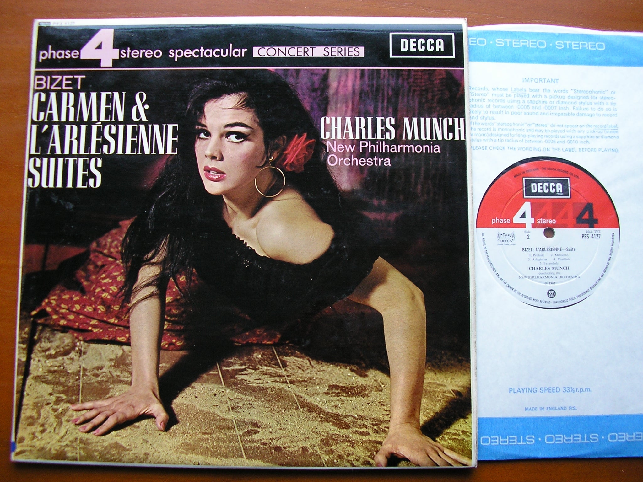 BIZET: L'ARLESIENNE Suite / CARMEN Suite    MUNCH / NEW PHILHARMONIA   PFS 4127
