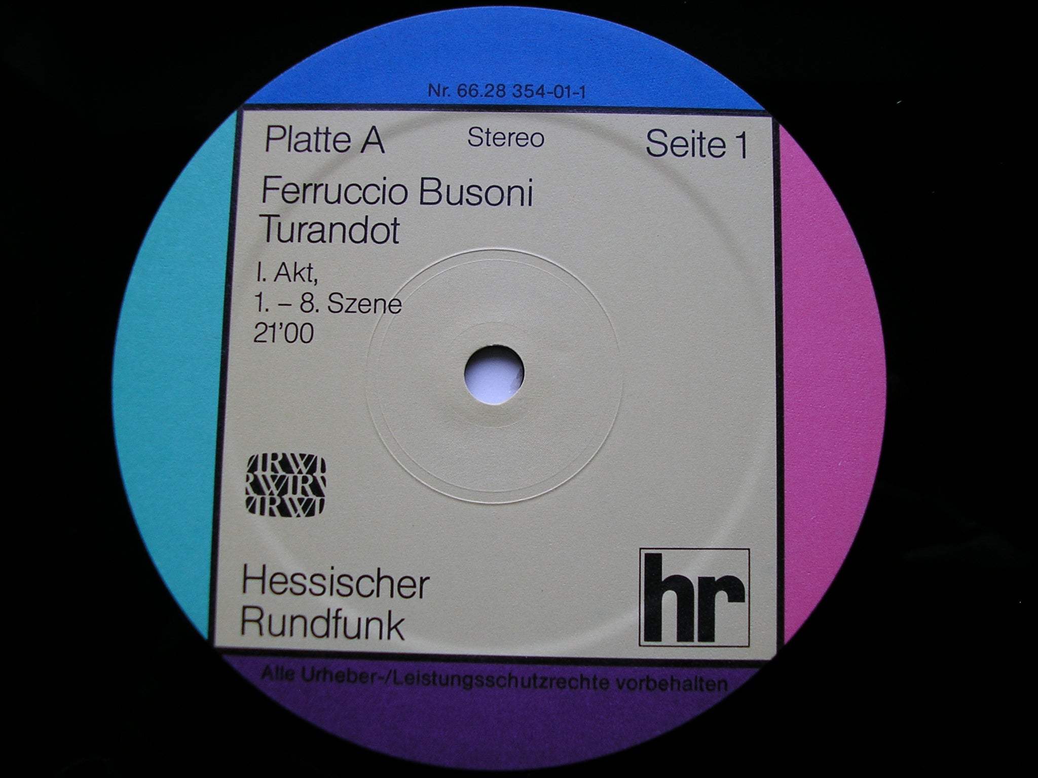 BUSONI: TURANDOT    SOLOISTS / FRANKFURT RADIO SYMPHONY / INBAL    2LP     66.28 354