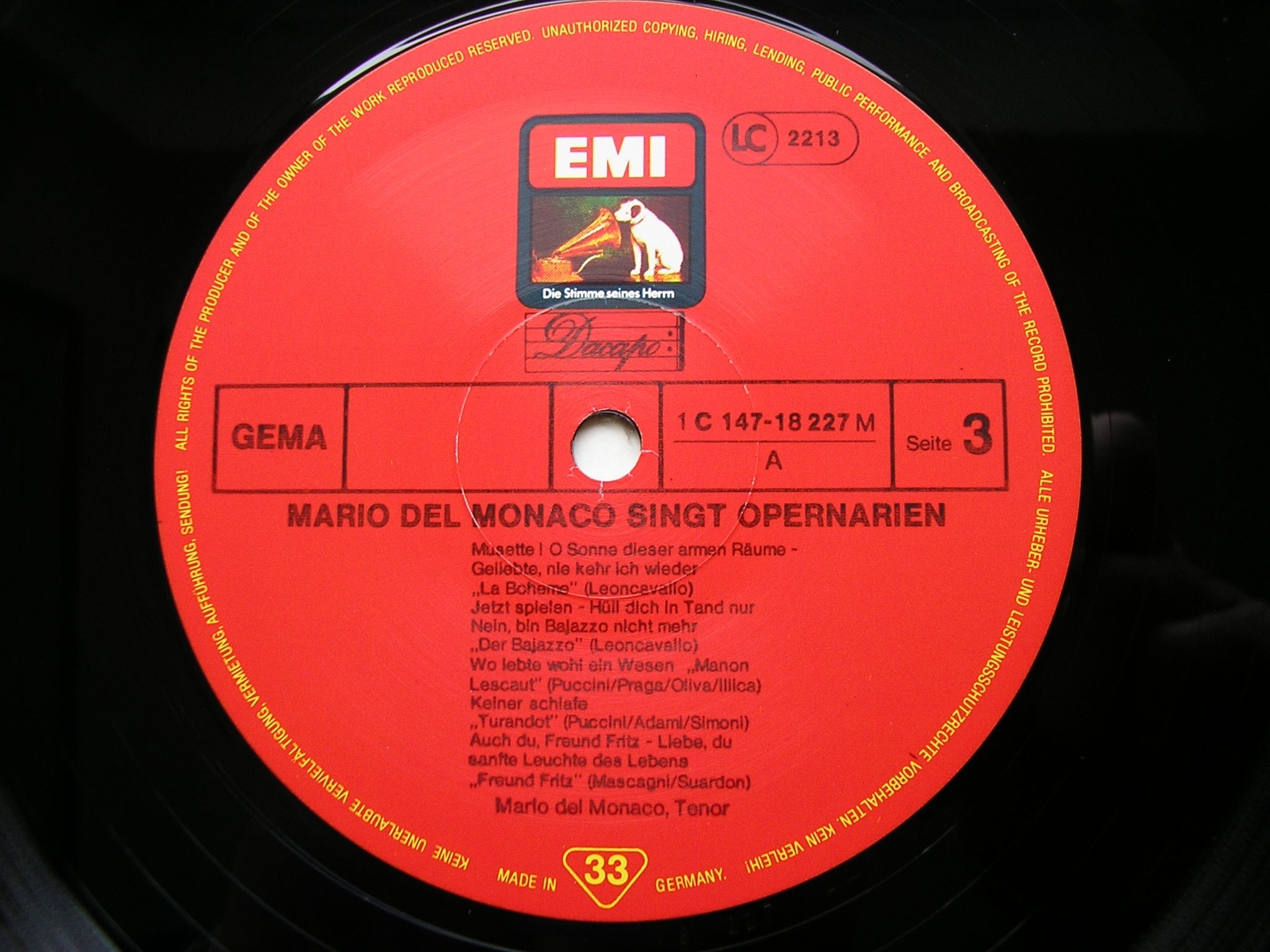 MARIO DEL MONACO SINGS OPERA ARIAS     MILAN SYMPHONY / QUADRI / BENINTENDE-NEGLIA   2LP   147 18226/7