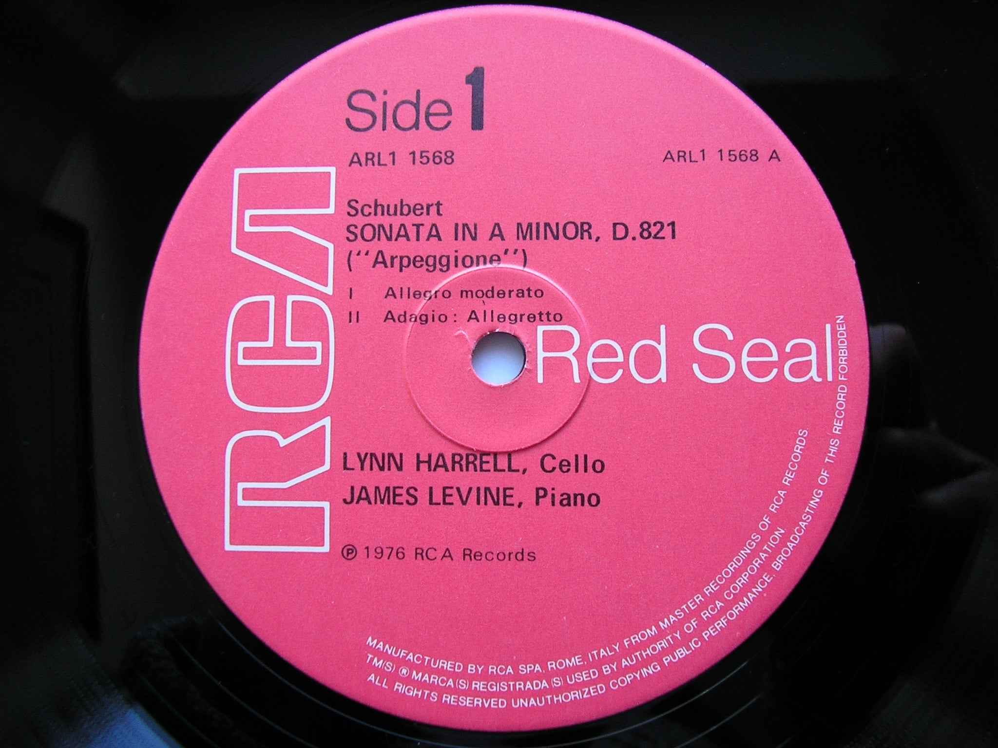 SCHUBERT: ARPEGGIONE SONATA / MENDELSSOHN: SONATA Op. 58     HARRELL / LEVINE   ARL1 - 1568