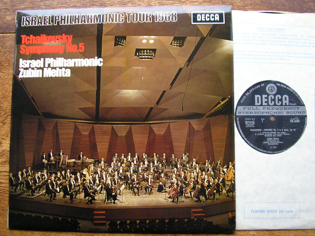SXL 6380 TCHAIKOVSKY: SYMPHONY No. 5 MEHTA / ISRAEL PHILHARMONIC