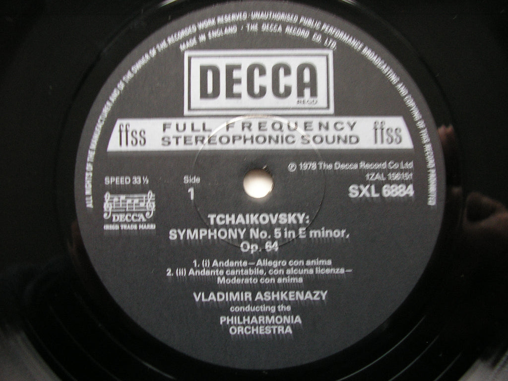 TCHAIKOVSKY: SYMPHONY No. 5       ASHKENAZY / PHILHARMONIA     SXL 6884