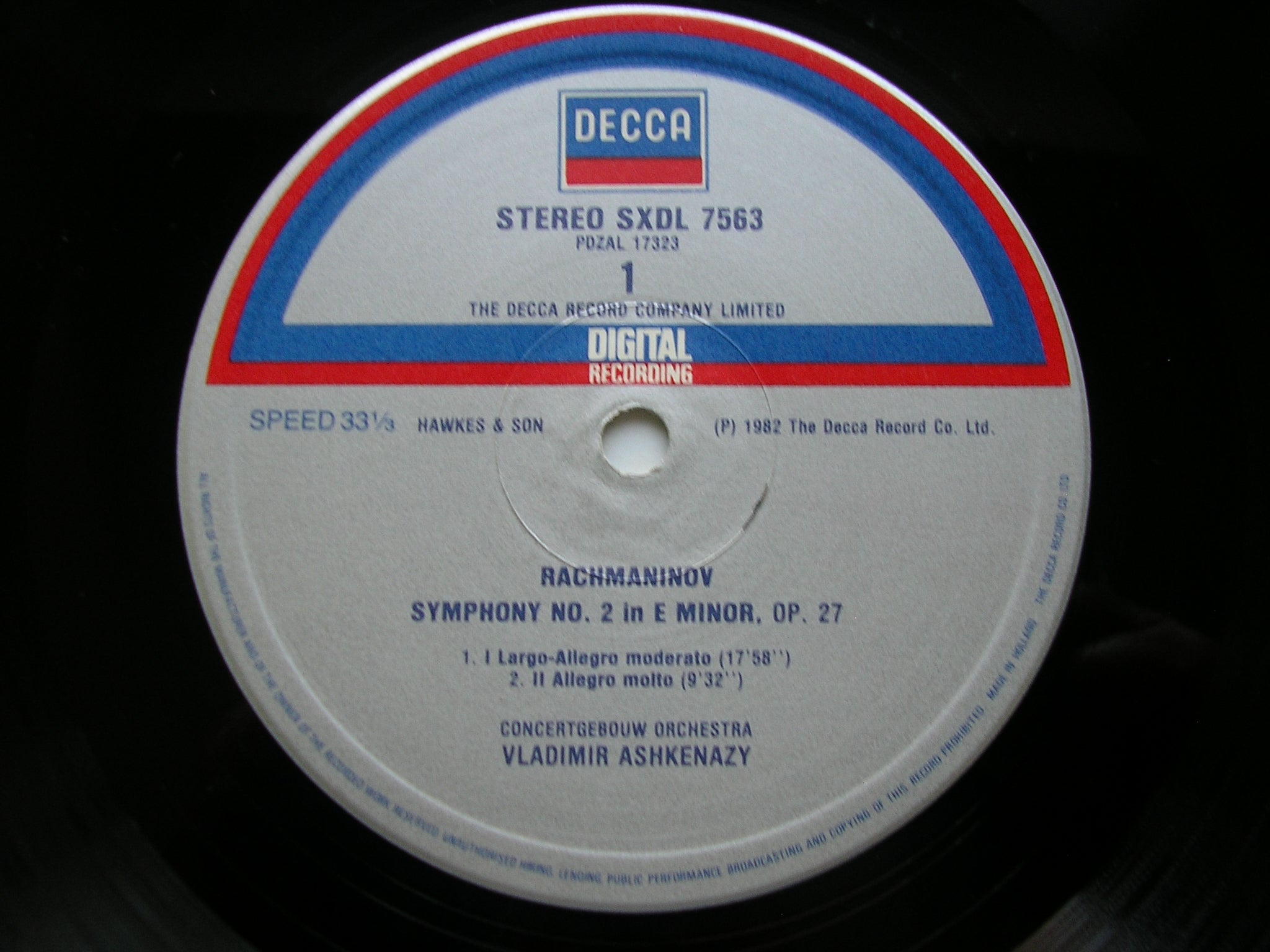 RACHMANINOV: SYMPHONIES 1 / 2 / 3 & YOUTH SYMPHONY      ASHKENAZY / CONCERTGEBOUW ORCHESTRA    3 LP