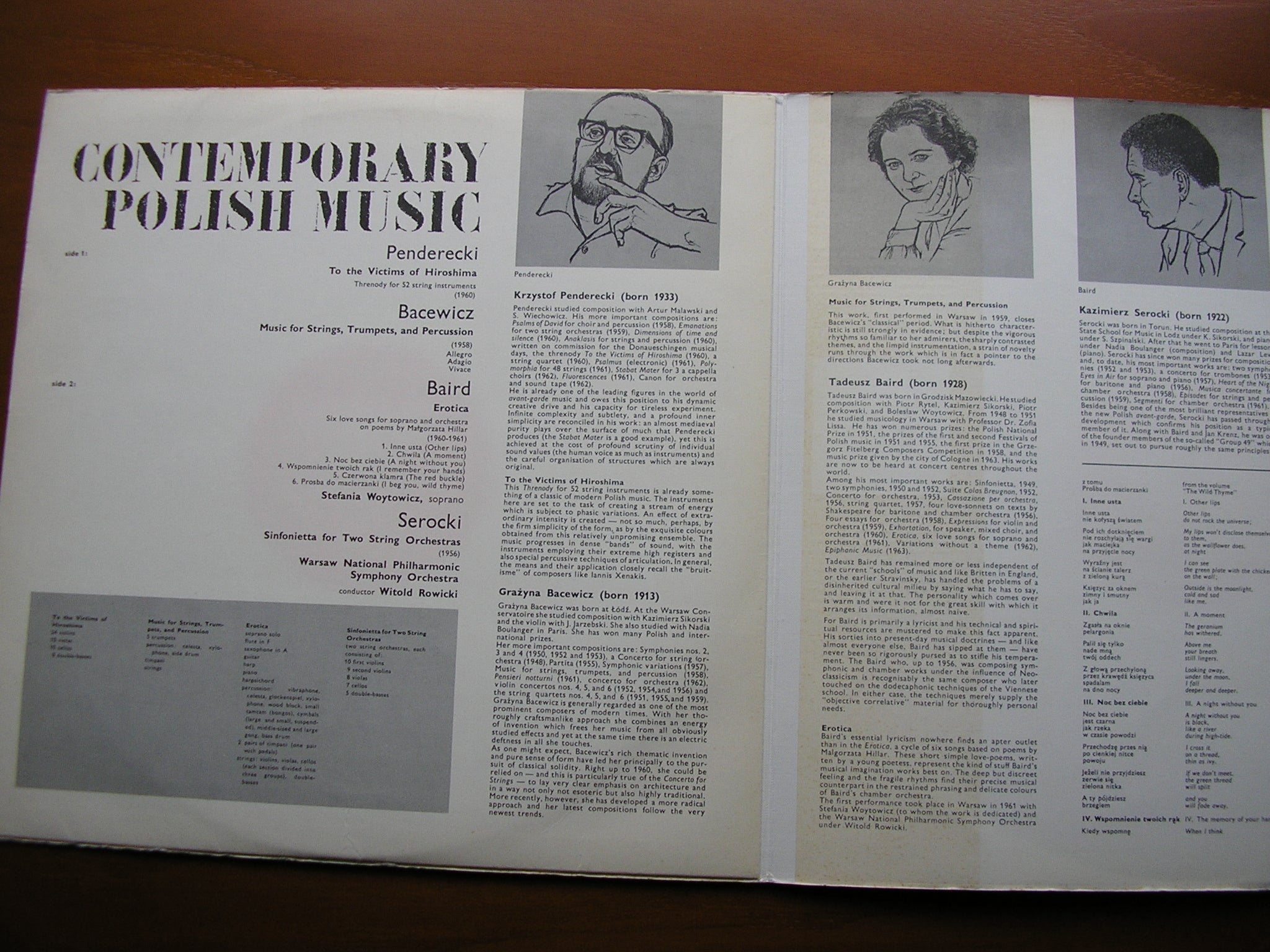 BACEWICZ / BAIRD / PENDERECKI / SEROCKI: CONTEMPORARY POLISH MUSIC   WOYTOWICZ / WARSAW SYMPHONY / ROWICKI    835 261