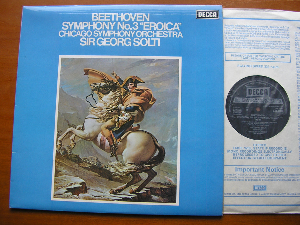 SXL 6829 BEETHOVEN: SYMPHONY No. 3 'Eroica' SOLTI / CHICAGO SYMPHONY