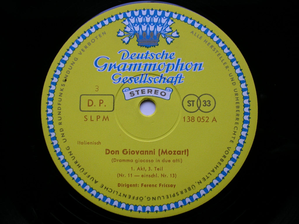 MOZART: DON GIOVANNI   FISCHER-DIESKAU / JURINAC / STADER / SEEFRIED / HAEFLIGER / BERLIN RADIO SYMPHONY ORCHESTRA / FRICSAY  138 050 / 052