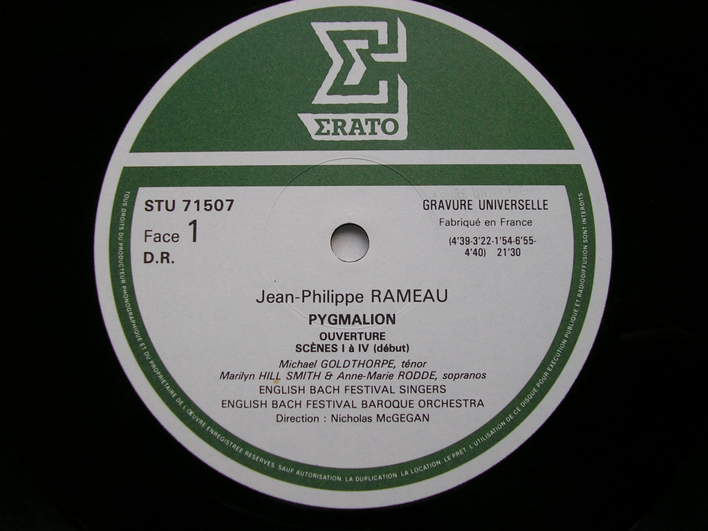 RAMEAU: PYGMALION       SOLOISTS / ENGLISH BACH FESTIVAL BAROQUE ORCHESTRA / McGEGAN       STU 71507