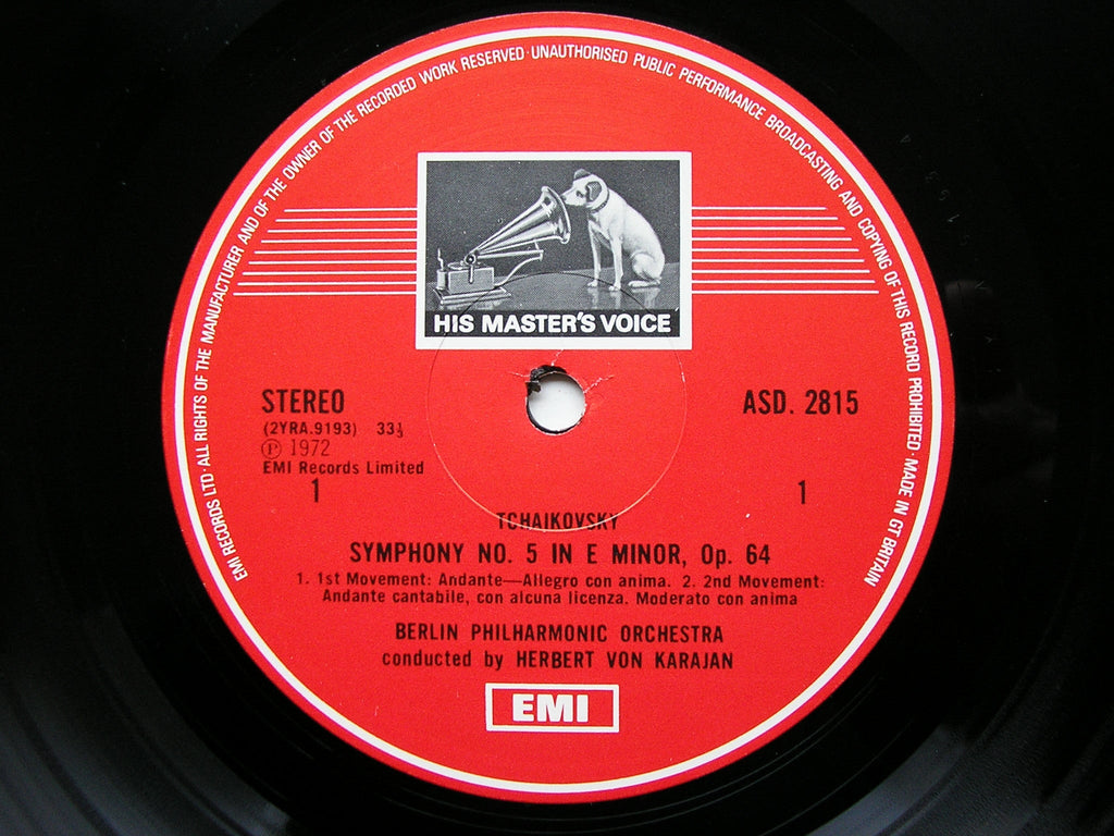 TCHAIKOVSKY: SYMPHONY No. 5   KARAJAN / BERLIN PHILHARMONIC  ASD 2815